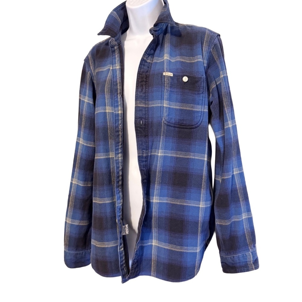Vintage Polo Ralph Lauren Flannel Jacket Top BUTTON UP SHIRT